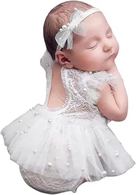 Produktbild von Kleidung für Babypose mit Rock und Haarband für geborene Mädchen Fotografie-Accessoires