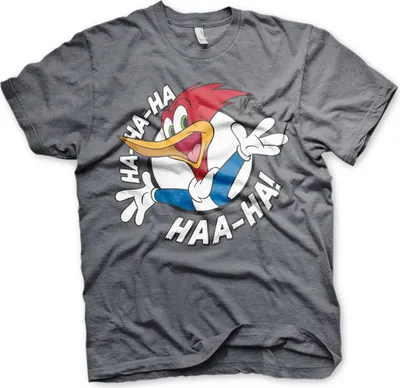 Produktbild von Woody Woodpecker HAHAHA T-Shirt - X-Large - Dark-Heather