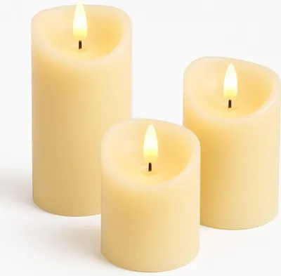 Obrázok produktu pre LED sviečka sada 3 ks slonová kosť