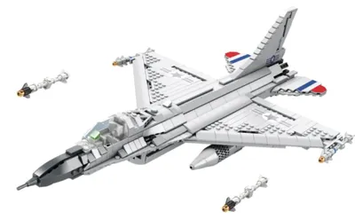 Produktbild von Reobrix 33027 Kampfjet Klemmbaustein 1427 Teile 49 cm ab 14