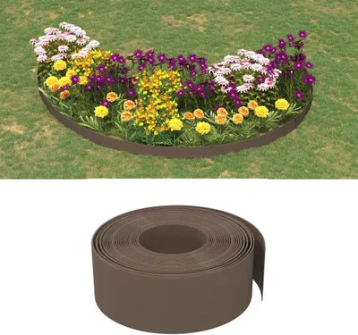 Produktbild von Design Rasenkanten 3 Stk. Braun 10 m 20 cm Polyethylen, Beeteinfassungen 2024 Neu