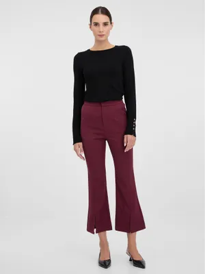 Produktbild von Orsay Damenhose aus 92% Polyester und 8% Elasthan in Weinrot, Größe 34