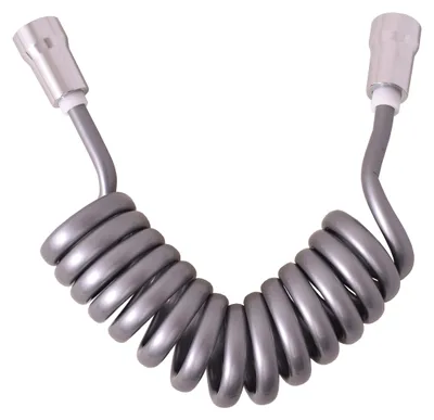 Obrázek produktu pro RAV Slezák Sprchová spirálová hadice z odolného plastu šedá 150 cm , Barva: plast/satin, Rozměr: 150 cm