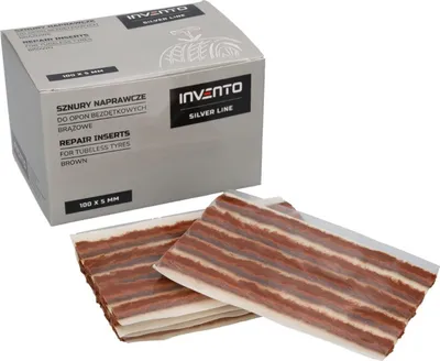 Immagine prodotto di Set 50 pezzi cordoncini per la vulcanizzazione degli pneumatici, strisce di riparazione di pneumatici tubeless,foratura stringhe ,corda per riparazione pneumatici auto moto scooter bici 100x5 mm,Invento