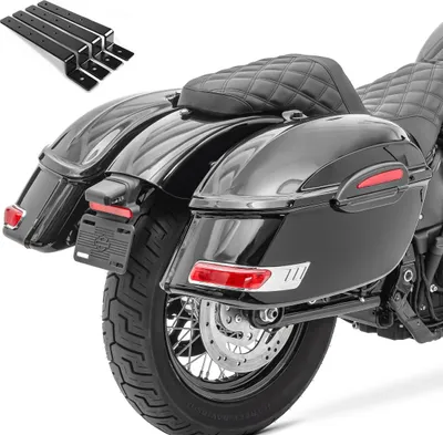 Immagine prodotto di Valigia laterale Chopper Delaware (coppia) 33 litri ciascuno nero + kit di montaggio