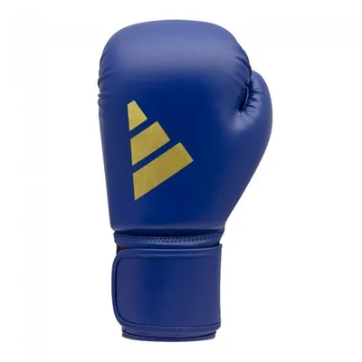 Zdjęcie produktu dla rękawice bokserskie adidas Speed 50, ADISBG50 niebieskie/złote : 14 oz. Waga rękawic bokserskich: 14 uncji.