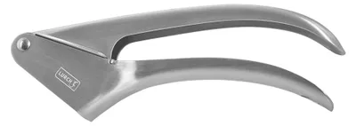 Knoblauchpresse aus Edelstahl 18/8, großes Volumen, silber