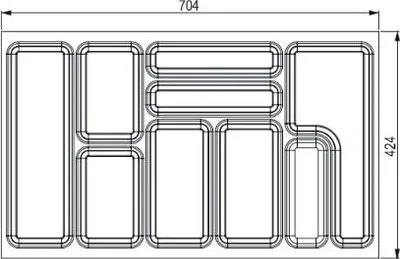Image de Range-couverts 704x424 mm pour StrongBox blanc