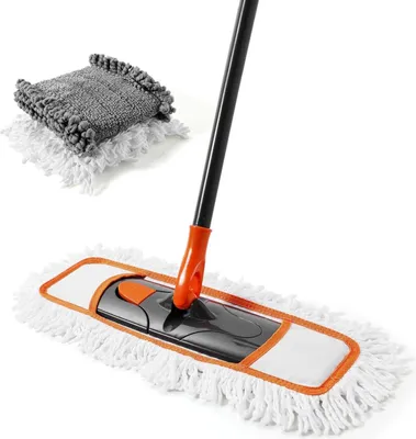 Image de CLEANHOME Mops humides et secs pour le ménage Lave-sols avec 2 tampons lavables