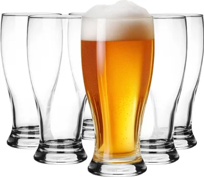 Produktbild von Glasmark Krosno Biergläser-Set 0,5 Liter Gläser Für Bier Bierseidel Bierkrug Gläser Für Craft Beer Bierglas Trinkglas Glas Spülmaschinenfest 6 x 500ML