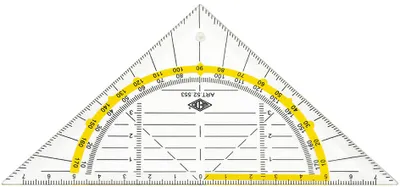 Obrázek produktu pro WEDO 52 553 Geometriedreieck flexibel Hypotenuse 160 mm transparent