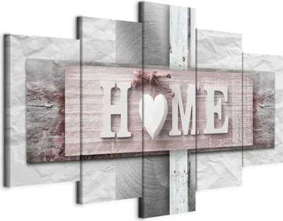 Produktbild von Vlies Leinwandbild - Home: Eclecticism 225x112.5 cm Text m-C-0244-b-m