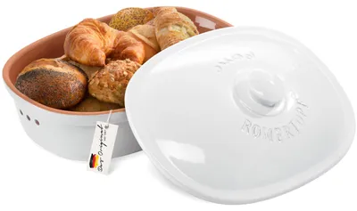 Ovale Keramik-Broodpot 40x28x20 cm weiß