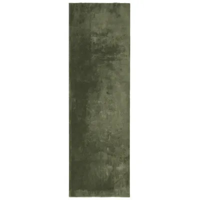 Zdjęcie produktu dla vidaXL Dywan HUARTE z krótkim włosiem, miękki i zmywalny, zielony leśny 80x250 cm