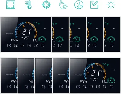 Produktbild von 10X Intelligent Raumthermostat Thermostat fußbodenheizung Warmwasserbereitung 5+1+1 sechs Perioden programmierbarer Thermostat Wandthermostat Digital LCD mit Sperrfunktion 95-240 V