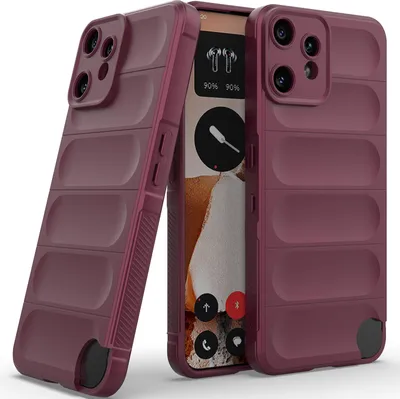 Produktbild von Handyhülle für Nothing CMF Phone 2 Pro Weich TPU Silikon Stossfest Anti-rutsch Hülle bordeaux