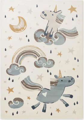 Produktbild von Hanse Home Adventures Kinderteppich Einhorn Creme Multifarben