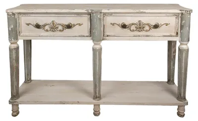 Produktbild von Clayre & Eef Beistelltisch 141x36x92 cm Grau Holz