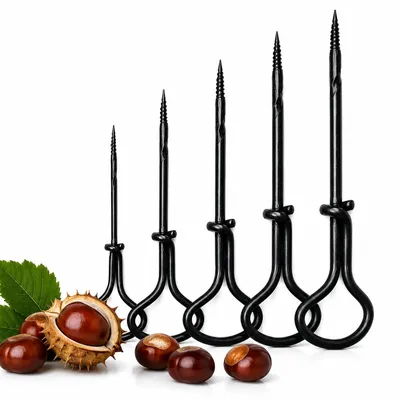 Produktbild von Kastanienbohrer Set – Bastelwerkzeug für Kastanien, Herbstbasteln, Kastanienmännchen & Figuren – verschiedene Größen zum Bohren von Löchern
