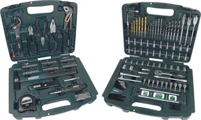 Produktbild von Mannesmann Werkzeugbox mit Schubladen, 163-tlg.