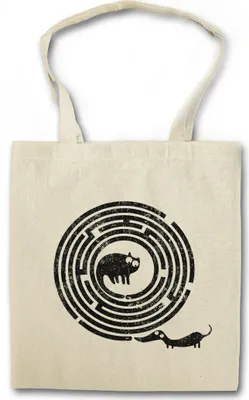 Produktbild von Urban Backwoods Cat Dog Maze, Stofftasche, Farbe: Beige