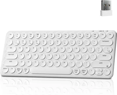 Immagine prodotto di Keychron B3 Pro Tastiera senza fili per ufficio - connessione 2,4 GHz/Bluetooth, layout QWERTY US 75 %, bianco avorio