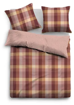 Obrázok produktu pre Flanelové posteľné prádlo 200x200 cm - Svetloružové s obliečkami na vankúše