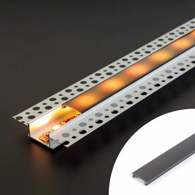 Image de GLOBIZ – Profilé en aluminium pour LED, noir, 1000 mm (compatible avec le modèle 41025A1)