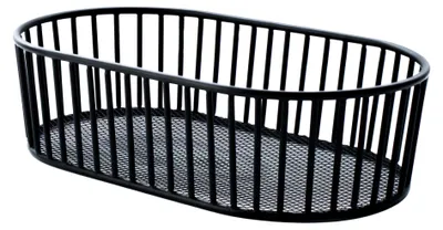 Produktbild von Ovaler Stahlkorb 28x16 cm – Metallkorb Aufbewahrung Schwarz VERLO