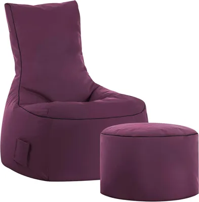 Produktbild von SITTING POINT only by MAGMA Sitzsack-Set Scuba Swing + Hocker aubergine