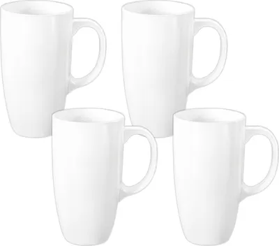 Produktbild von Wilmax Becher 630 ml Porzellan Weiß 4er Set WL-993093/A4