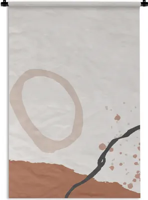 Produktbild von MuchoWow® Wandteppich Wandbehang Sommer - Schwarz - Grau 90x135 cm Tapisserie Dekoration Wandtuch - Baumwolle - Wandskulptur