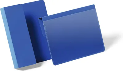 Produktbild von DURABLE Kennzeichnungstaschen mit Falz A6 quer 50 St., dunkelblau