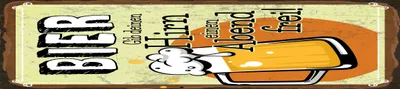 Produktbild von vianmo Holzschild 46x10 cm Bier Gib deinem Hirn einen Abend frei