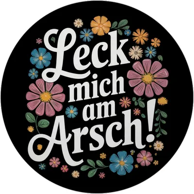Produktbild von Leck mich am Arsch Blumensprache Magnet rund