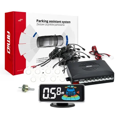 Produktbild von AMiO 03194 LED-GRAF 3D Vorne und Hinten Einparkhilfe 8 Sensoren 40KHz 2.5m Reichweite