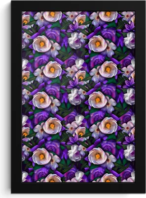 Produktbild von MuchoWow® MuchoWow® Gerahmtes Poster Blumen - Lila - Anemone 20x30 cm - Poster mit zchwarzem Bilderrahmen - Drucken - Bilder Poster im Rahmen