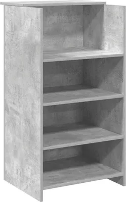 Zdjęcie produktu dla vidaXL Recepcja betonowa szara 55x50x103,5 cm materiał drewnopochodny