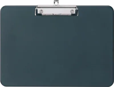 Immagine prodotto di Tavoletta da scrittura A4 landscape clip in plastica nera confezione da 12 pezzi