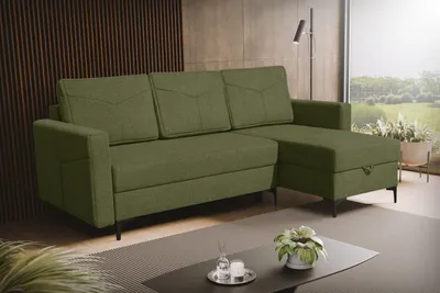 Produktbild von VENASI KAIRO Universell Ecksofa mit Schlaffunktion und Zwei Bettkasten GRÜN Schlafsofa Eckcouch Sofa
