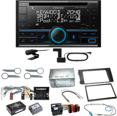 Produktbild von Kenwood DPX-7300DAB Bluetooth DAB CD USB Einbauset für Audi A6 4B Facelift