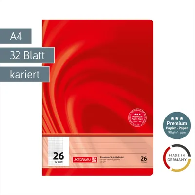 Produktbild von Schulheft DIN A4 32 Blatt Doppelheft Brunnen 104442602, Schreibheft, Notizheft