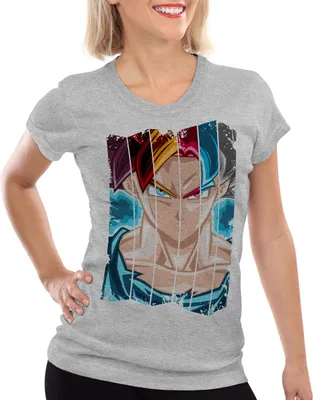 Produktbild von style3 Sajajin Evolution Damen T-Shirt god modus evolution saiyajin dragon, Farbe:Grau meliert, Größe:S