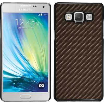 Produktbild von PhoneNatic Case kompatibel mit Samsung Galaxy A7 (A700) - Hülle bronze Carbonoptik Hard-case + 2 Schutzfolien