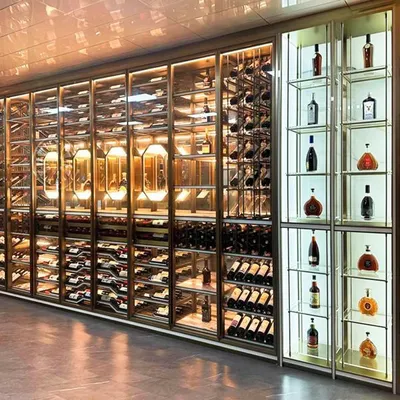 Image de Weinschrank Vitrinenschrank Weinlagerung Weinkellerregal Weinmöbel