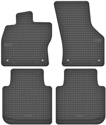 Obrázok produktu pre Gumové rohože vhodné pre Skoda Superb III (od roku 2015) Sada gumových rohoží Čierna + zarážky