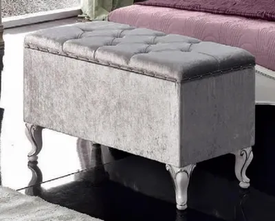 Produktbild von Hocker Sofa Pouf Polster Beistellhocker Fußhocker Ottomane Sitz Bank Artdéco Neu