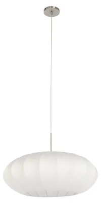 Produktbild von Pendelleuchte, Metall, Weiss, Seide, D 60 cm