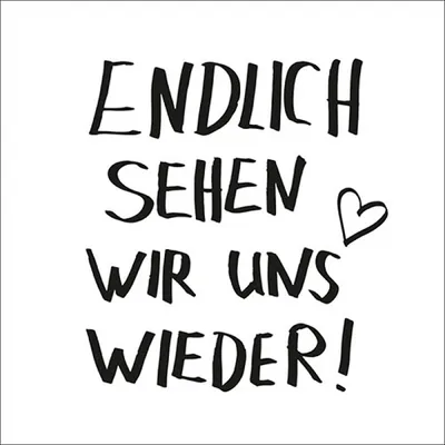 Produktbild von Servietten Papier 33x33cm 3-lagig mit Schriftzug Wiedersehen 20 Stück
