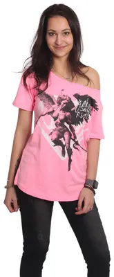Produktbild von Yakuza Damen Nemesis Curved Crew Neck T-Shirt, Baumwolle Candy, XXL